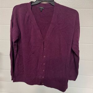 Talbots Deep Purple Cardigan Sweater